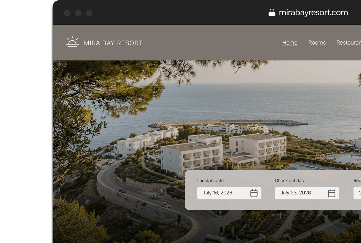 AI hotel video on property website