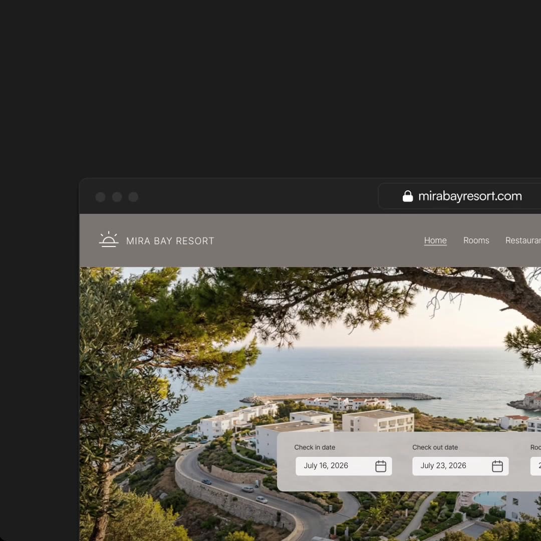 AI hotel video on property website