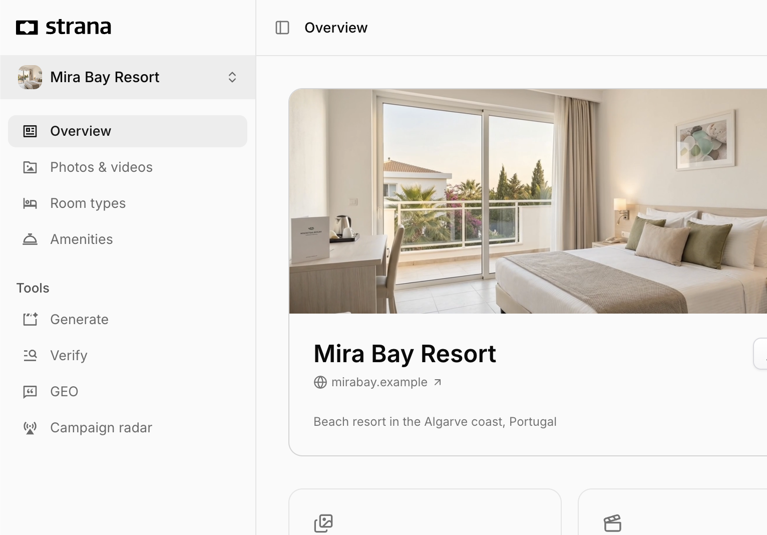 The Strana production app showing a property overview